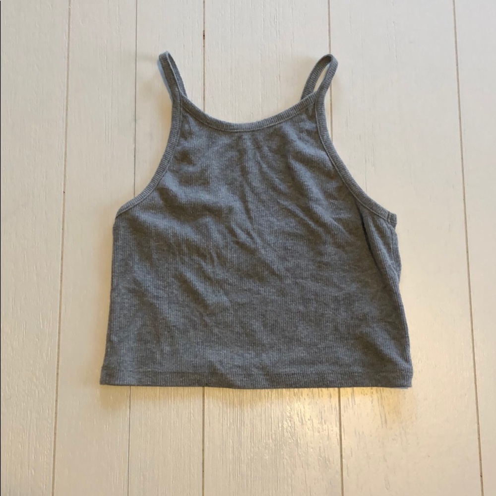 Grey Crop Top